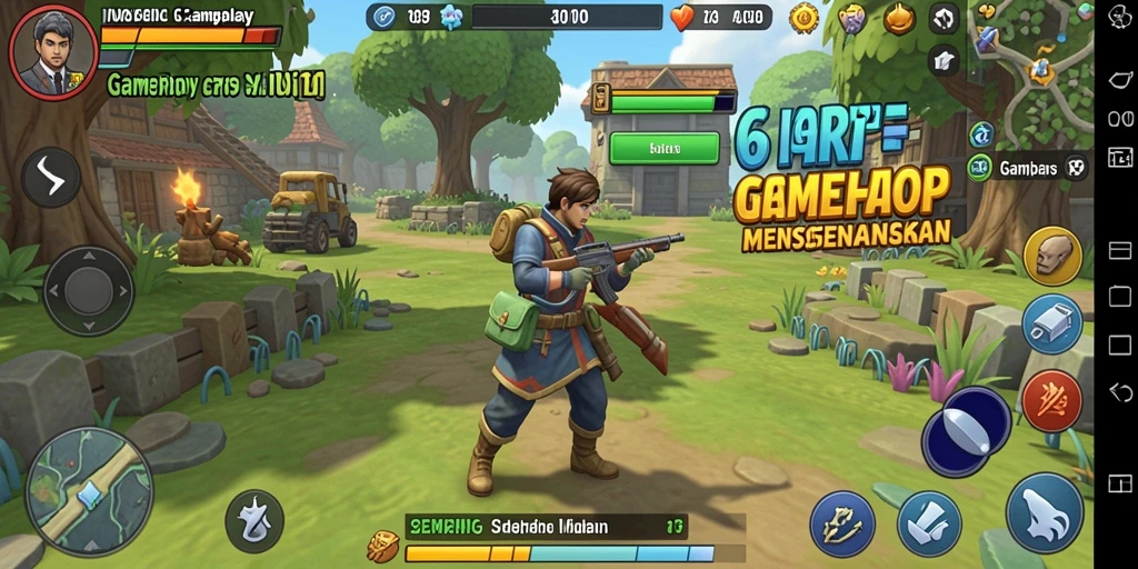Screenshot gameplay 6RT yang menunjukkan karakter berkembang dalam game Idle.