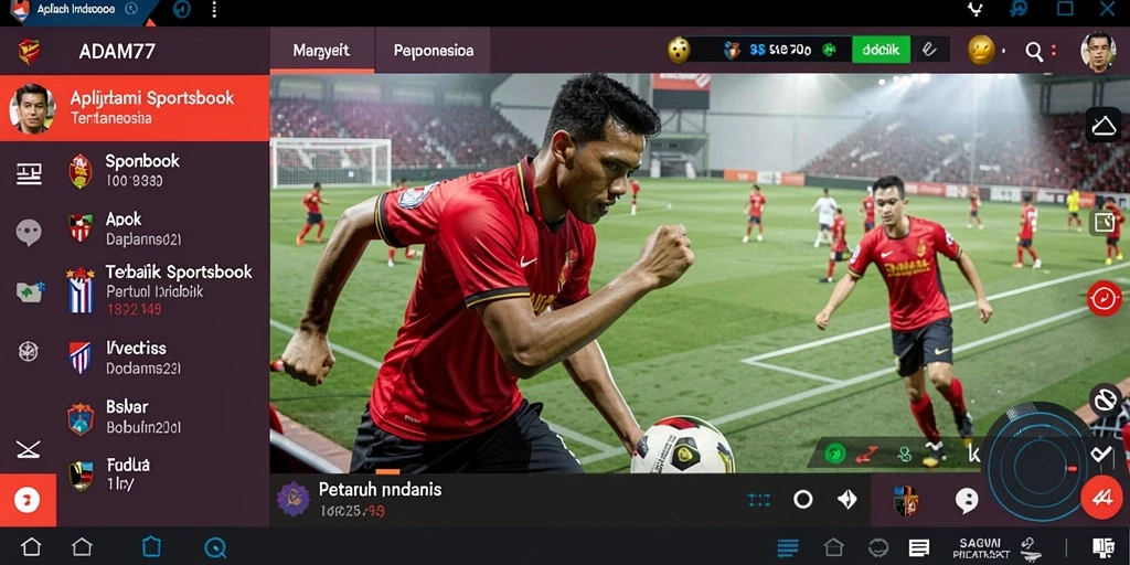Tampilan gameplay seru di aplikasi Sportsbook ADAM77.
