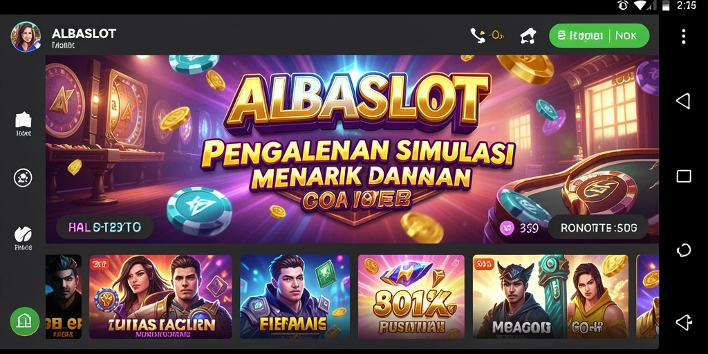 Tangkapan layar gameplay ALBASLOT yang menampilkan momen seru dalam simulasi.