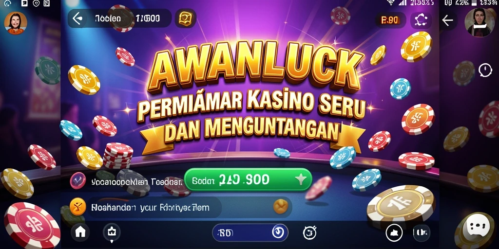 Screenshot menunjukkan gameplay mendebarkan AWANLUCK dalam aksi Kasino.