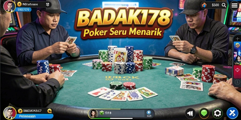 Tangkapan layar BADAK178 menampilkan gameplay poker yang seru.