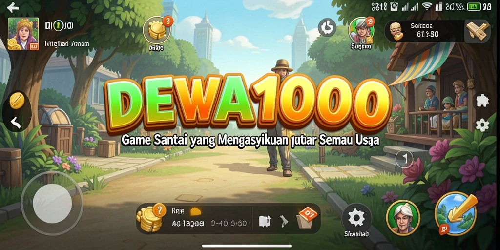 Tampilan gameplay DEWA1000 yang ceria dan menarik.