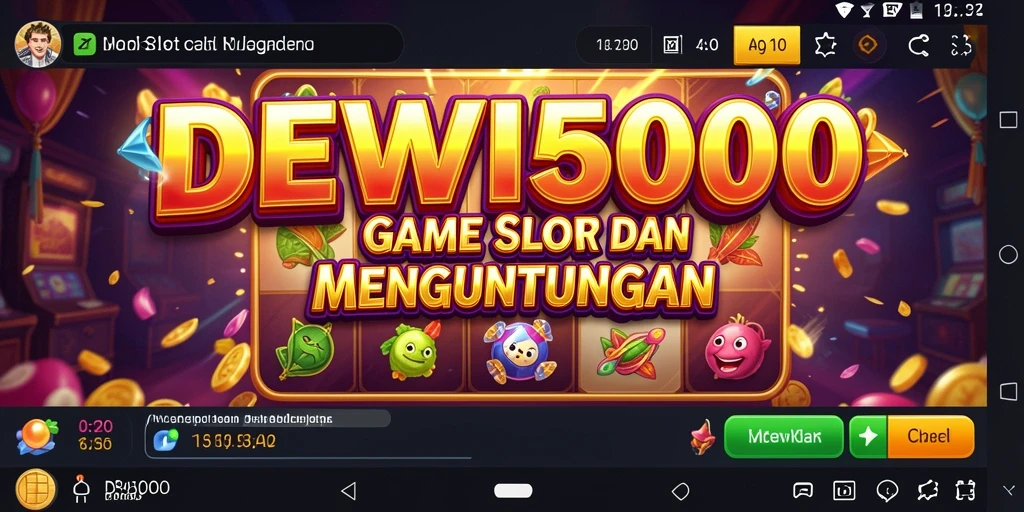 Tampilan gameplay DEWI5000 yang menarik dan penuh warna.
