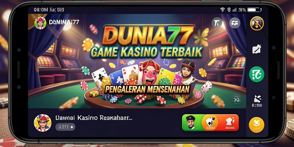 Tampilan gameplay menarik dari DUNIA77 yang memukau para pemain.