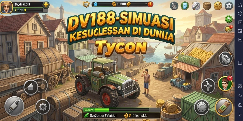 Tangkapan layar gameplay DV188 menampilkan keseruan mengelola bisnis.