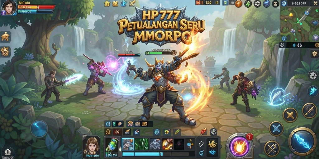 Tampilan gameplay menarik dari HP777 dalam dunia MMORPG.