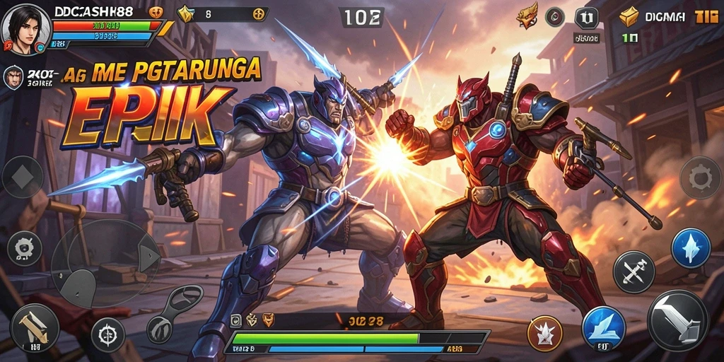 Gameplay seru dengan karakter Fighting yang beragam dan serangan memukau.