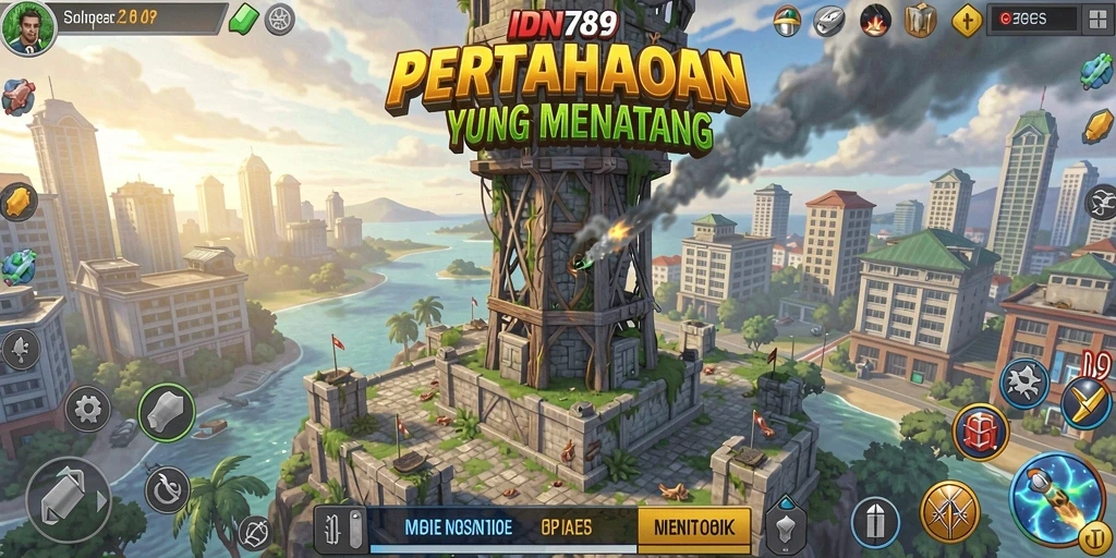 Tampilan menara pertahanan dalam aksi di IDN789.