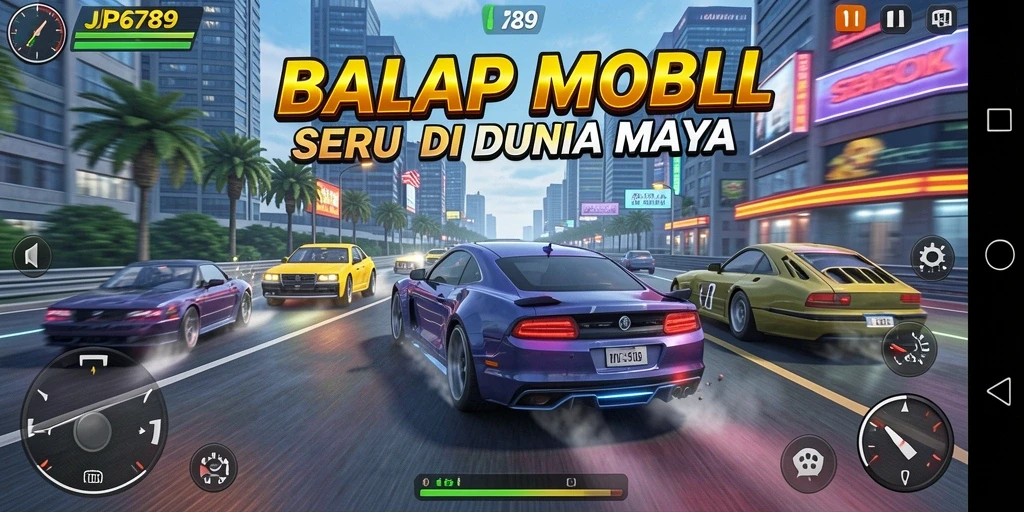 Tampilan gameplay seru dari game balap JP6789.