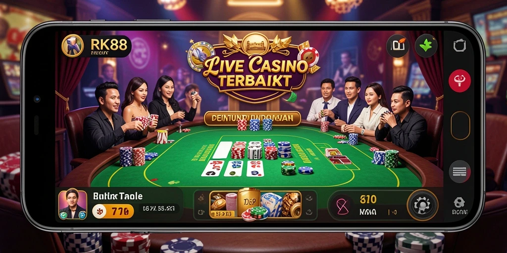 Tampilan gameplay Live Casino yang menarik di RK88.