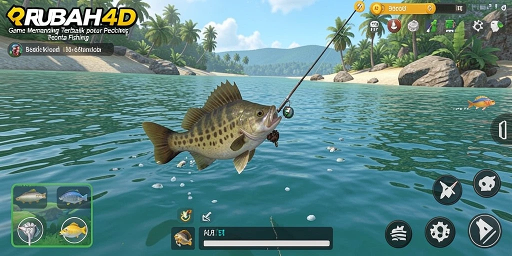 Screenshot RUBAH4D menunjukkan aksi menangkap ikan yang seru.