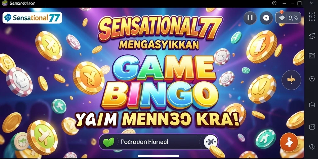 Tampilan utama gameplay Bingo SENSATIONAL77 yang seru dan menarik.