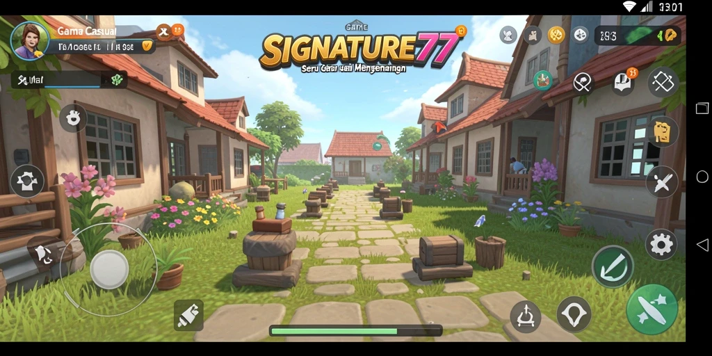 Screenshot gameplay SIGNATURE77 yang menampilkan aksi seru di dalam permainan.