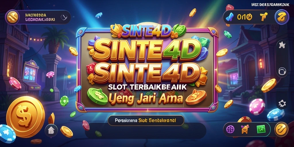 Tangkapan layar dari gameplay Slot SINTE4D yang penuh warna.