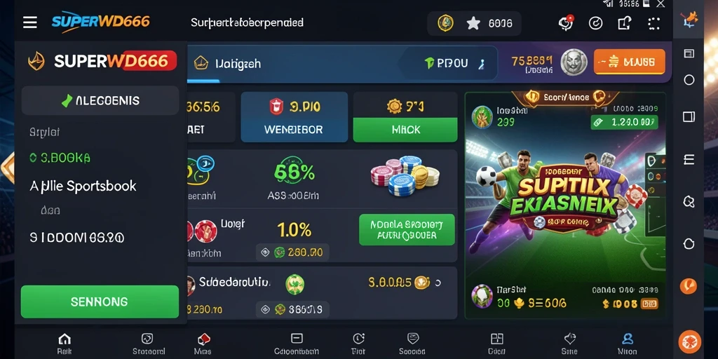 Tampilan menarik dari gameplay Sportsbook di SUPERWD666.