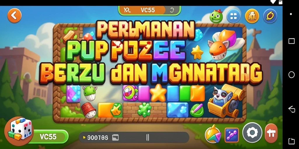 Screenshot gameplay VC55 menunjukkan momen seru saat menyelesaikan Puzzle.