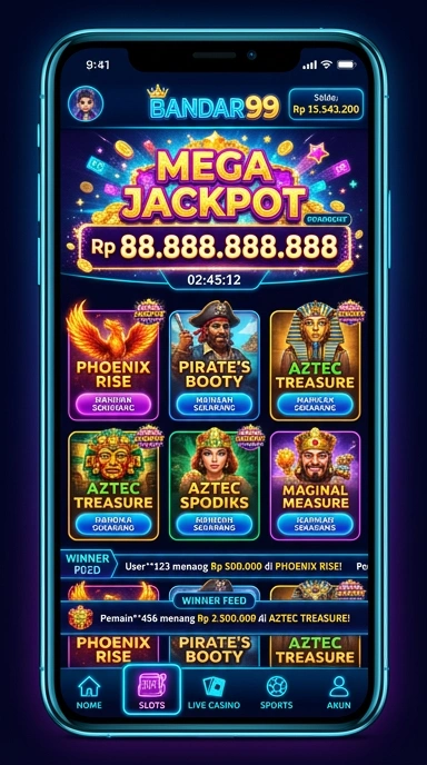 Tampilan halaman utama bandar99 yang menarik.